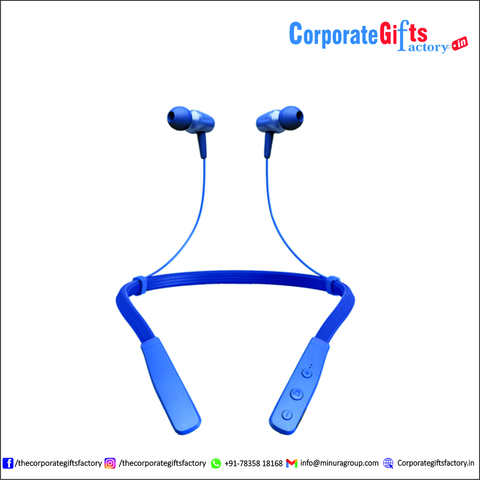 Conekt Blue Bluetooth Neckband Bounce MINI